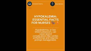 What is hypokalemia and how can nurses prevent its complications 🩺⚡️ Nursing Hypokalemia [upl. by Templeton]