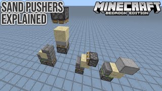 Sand Pushers Explained Minecraft Bedrock [upl. by Yur914]