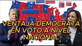 MAPA ELECTORAL USA AL 6 DE AGOSTO [upl. by Rutger]