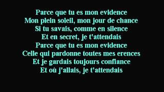 M Pokora  Mon Evidence Lyrics [upl. by Einimod]