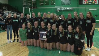 Geneseo Volleyball wins Regional Title 20 over Pontiac [upl. by Curnin]