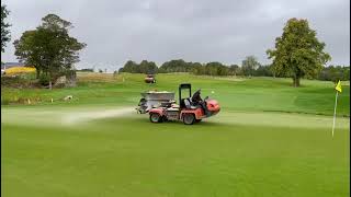 Top dressing the 16th green [upl. by Peirce]