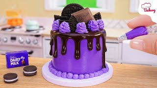 Stunning Miniature Dairy Milk Purple Frosting Cake Cake Decorating Ideas  Mini Bakery [upl. by Lemmy]