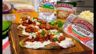 Molletes de Nopal  Longaniza Recipe  El Mexicano® [upl. by Burgwell]