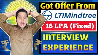 16 LPA Fixed  Got Offer From LTIMindtree 🎉  Interview Experience  Amrit Anand [upl. by Nilyak]