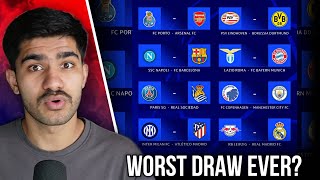 Champions League Round Of 16 Draw Reaction [upl. by Emyam574]