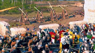 Medieval Armies CLASH In Siege Battle  Total War Medieval Kingdoms [upl. by Ylek936]