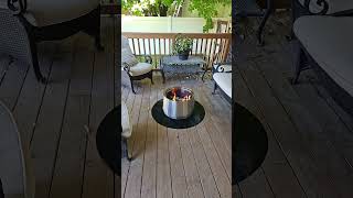 Firepit on a covered deck [upl. by Ffej]