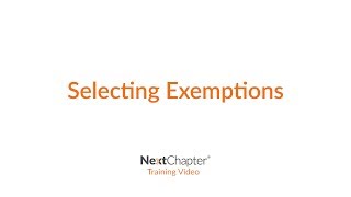 Training Selecting Exemptions [upl. by Kial]