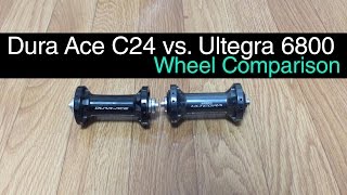 Dura Ace C24 vs Ultegra 6800 Wheel Comparison [upl. by Airdnek590]