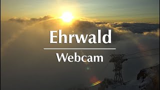 Webcam Ehrwald  Sonnenaufgang über Tiroler Zugspitze [upl. by Hanford843]