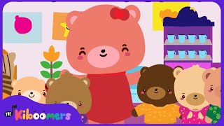 Five Little Bears Nursery Rhyme  Hide and Seek Game  The Kiboomers Kids Songs [upl. by Acenahs]