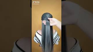 Tutorial gaya rambut wanita cara mengikat rambut ala Korea [upl. by Odysseus]