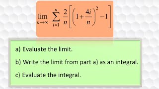 Finding integral from Riemann Sum [upl. by Modnar]