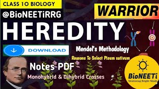 Heredity 2 Mendelism CBSE NCERT NEET Monohybrid amp Dihybrid Crosses [upl. by Cathi]