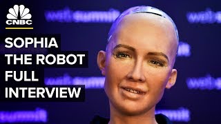 Interview With The Lifelike Hot Robot Named Sophia Full  CNBC [upl. by Lemraj]