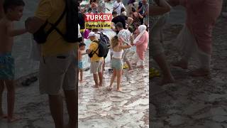 How Pamukkale looks like in a crowded summer day Turkey pamukkale turkeytravel [upl. by Innattirb]