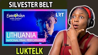 LETS REACT TO LITHUANIA 🇱🇹  SILVESTER BELT  LUKTELK  NATIONAL FINAL PERFORMANCE  REACTION [upl. by Kirit]