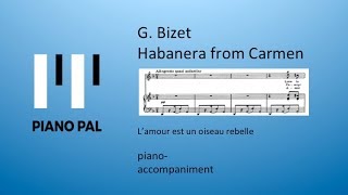 Habanera from Carmen G Bizet Karaoke by Pianopal [upl. by Analise642]