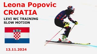 LEVI WC SL Training Sessions 2024 Leona Popovic CRO Wednesday [upl. by Aisatana]