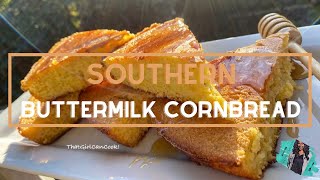 THE BEST SOUTHERN BUTTERMILK CORNBREAD  HONEY BUTTER RECIPE  QUICK amp EASY TUTORIAL [upl. by Muryh]