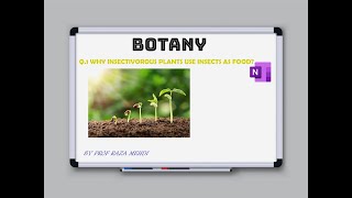 Q1 WHY INSECTIVOROUS PLANTS USE INSECTS AS FOODBOTANY [upl. by Lory]