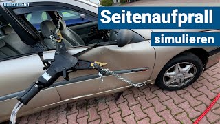 Auto zerstören für Feuerwehrübung  Seitenaufprall simulieren [upl. by Delbert836]