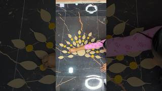 Shiny Golden Wall Decor Craft using Cardboard short reel viral youtubeshort trending diycrafts [upl. by Ardnaek285]