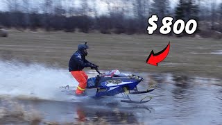 Testing the CHEAPEST snowmobiles ON WATER [upl. by Cardinal]