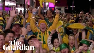 Fans erupt as Matildas win epic penalty shootout over France in World Cup nailbiter [upl. by Rochella]