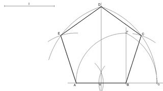 Pentágono regular dado el lado [upl. by Kristin990]