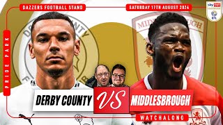 DERBY COUNTY VS MIDDLESBROUGH LIVE MATCH REACTION [upl. by Salot589]