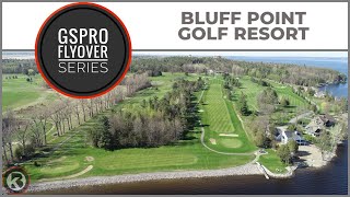 GSPro Course Flyover  Bluff Point Golf Resort  Designed by JROCKAWAY [upl. by Siddon126]