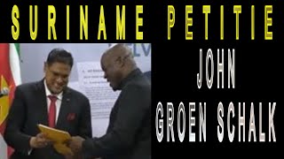 SURINAME Petitie VICEPRESIDENT en President Santokhi door John Goedschalk Suriname SU NA ME 2024 [upl. by Guido341]