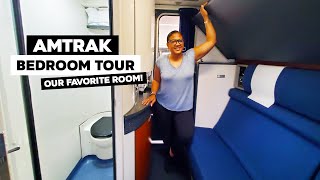 Amtrak Bedroom Tour On A Superliner Our Favorite Sleeper Car Room [upl. by Jaymie]