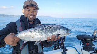 My First Time Salmon Trolling On The Boat [upl. by Roice]