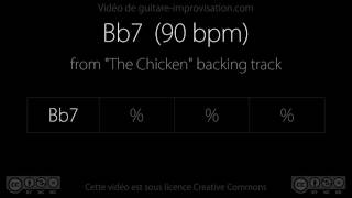 Bb7 rythmique quotThe Chickenquot 90bpm  Backing Track [upl. by Adai]