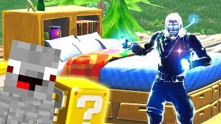 Alphastein in Fortnite Lucky Block Bedwars gegen Rewinside [upl. by Ettenoj]