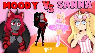 MOODY vs SANNA in Fashion Famous  Roblox [upl. by Kriss]