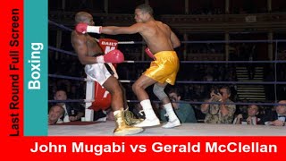 Gerald McClellan vs John Mugabi Widescreen Full Fight amp Knockout Boxing Match Mugabi white trunks [upl. by Robaina]