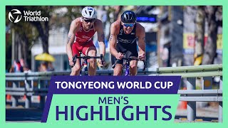 Race Highlights  2024 TONGYEONG WORLD TRIATHLON CUP  Men [upl. by Aihtiekal]