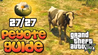 GTA 5  All 27 Peyote Plant Locations Guide  Play As Animals Easter Egg Tutorial GTA V [upl. by Adnohral]