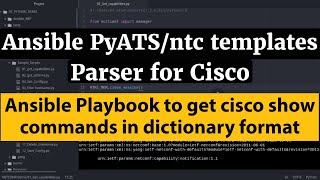 Ansible Use PyATS Genie Parser or ntctemplates for Cisco show commandsansibleutilscliparse [upl. by Enutrof]