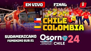 🔴CHILE VS COLOMBIA EN VIVO  TERCER LUGAR SUDAMERICANO DE VOLEY FEMENINO SUB 21  29 SEPTIE [upl. by Maribel532]