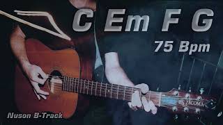 C Major Backing Track Acoustic Guitar  Cajon  Pop Style 17 [upl. by Bluefield31]