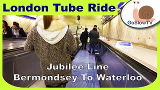 London Underground Tube Ride  Bermondsey To Waterloo  Jubilee Line  Slow TV  Episode 124 [upl. by Viola557]