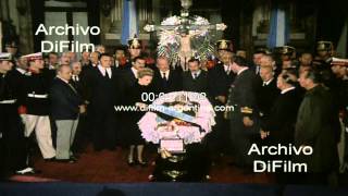 Juan Domingo Peron  Funeral en el Congreso de la Nacion 1974 [upl. by Arotahs]