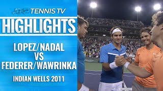 When Federer amp Nadal faced off in doubles  Indian Wells 2011 SemiFinal [upl. by Noremak]