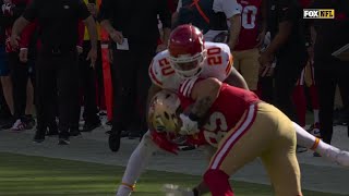 HUGE 41 yard gain by Kittle to get the Niners in scoring position [upl. by Januarius]