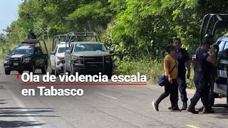 LA DELINCUENCIA ESCALA EN TABASCO  Localizan cuerpos en carretera del estado [upl. by Lashar]